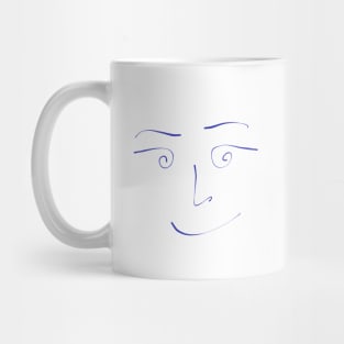 Caffeine Face Line Drawing Mug